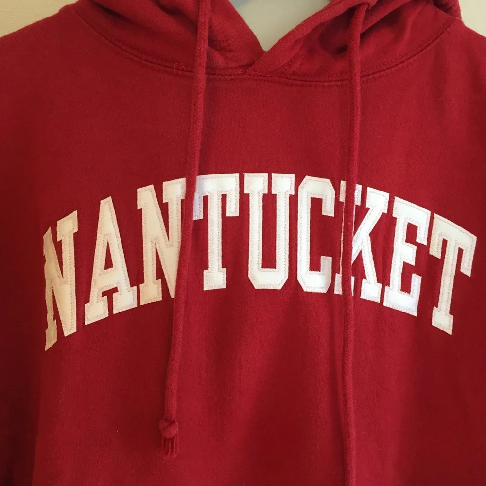 Vintage Nantucket Hoodie Sweatshirt Red - Picture 3 of 12